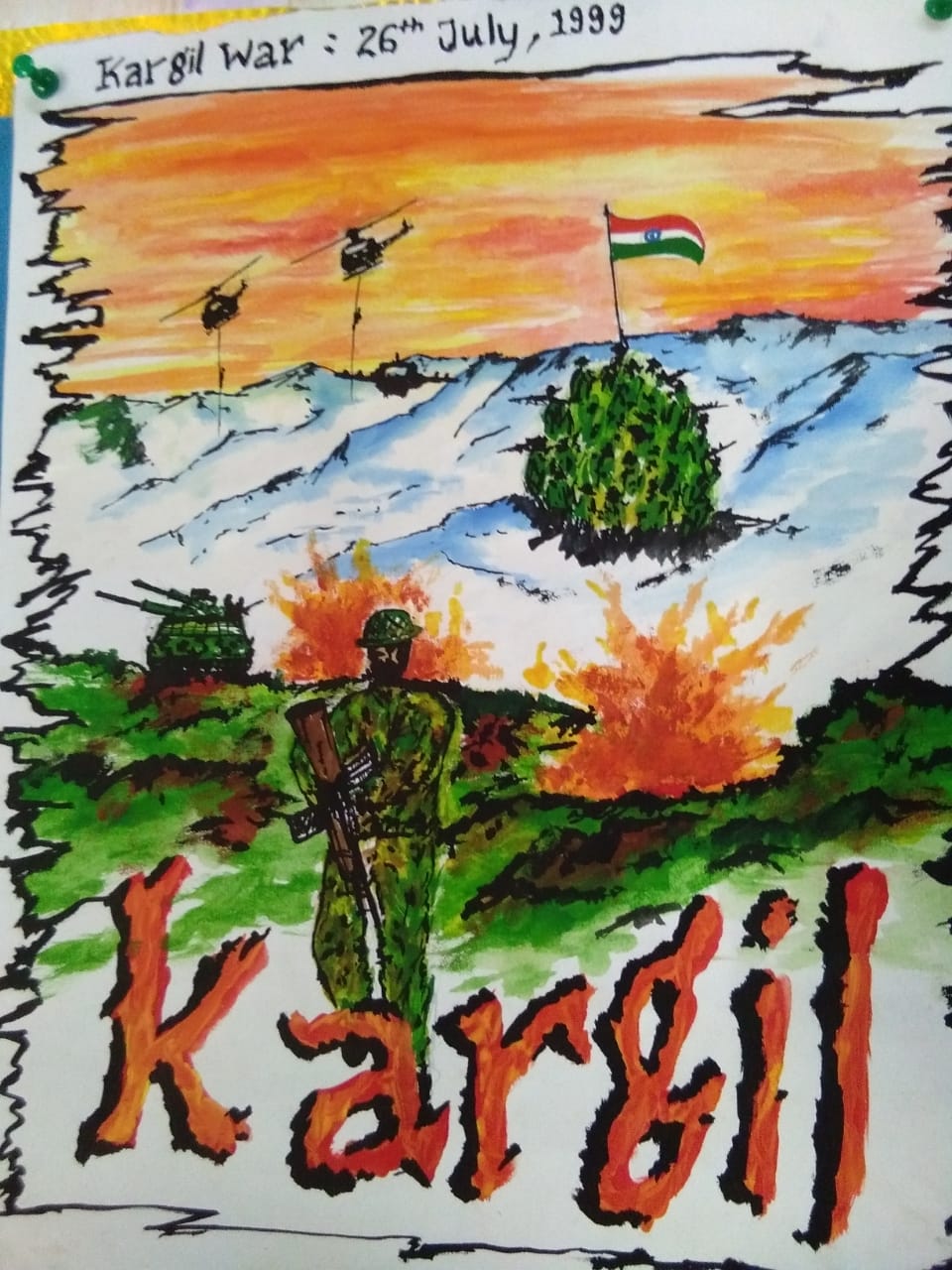 Kargil Vijay Diwas Banner Template Vector Stock Vector - Illustration of  kargil, diwas: 296388791